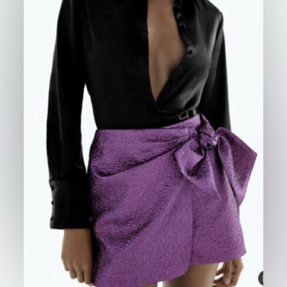 Zara bow trim skirt